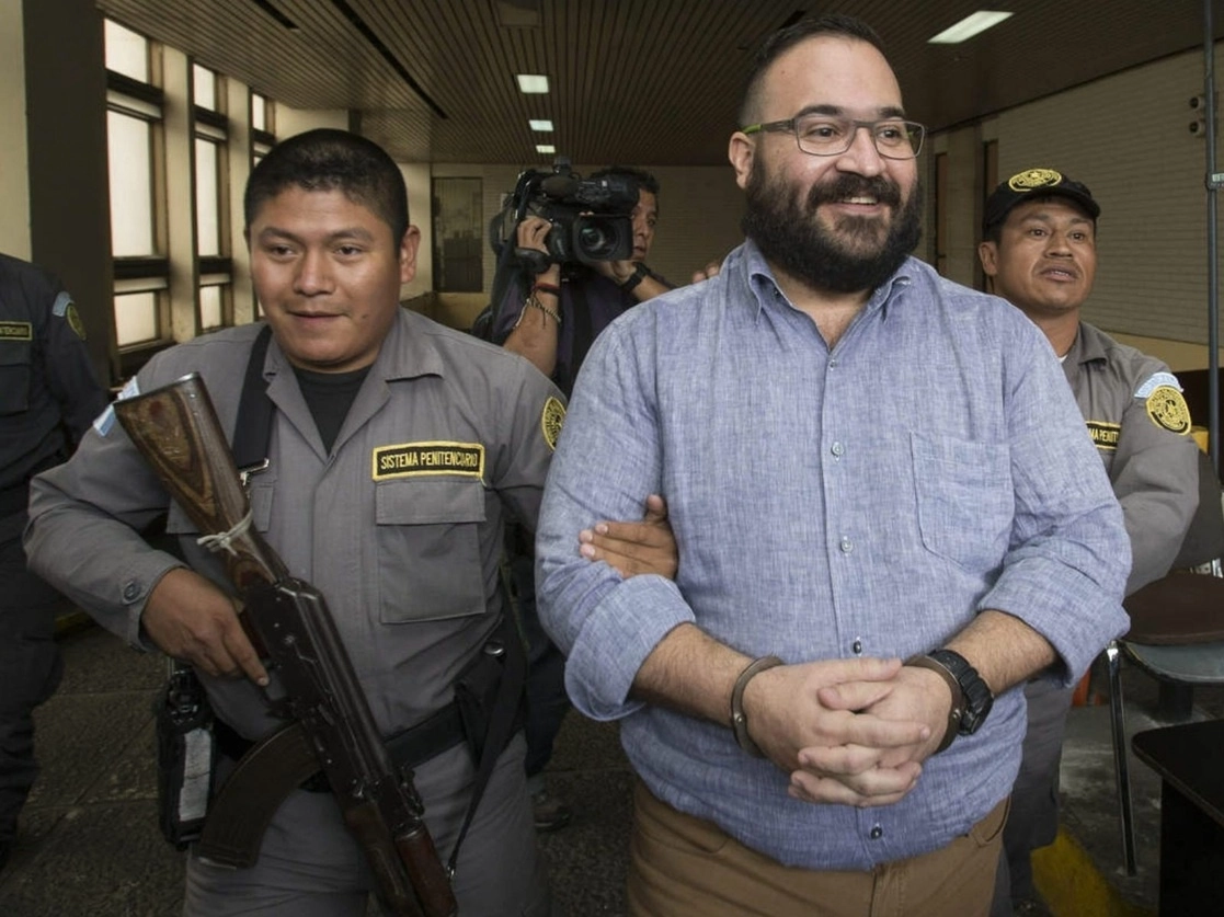 El ex gobernador de Veracruz cumple una pena de nueve años en el Reclusorio Norte. La imagen, cuando fue detenido en Guatemala en 2017. Foto Ap