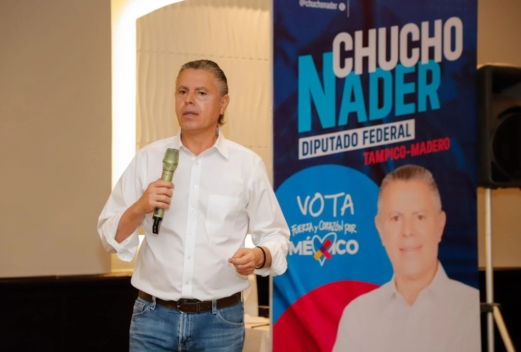 Con casi 100 mil votos de acuerdo al PREP del INE, Chucho Nader, ganó la diputación federal a Oseguera Kernion, presidente municipal de Ciudad Madero. Foto @ChuchoNader 