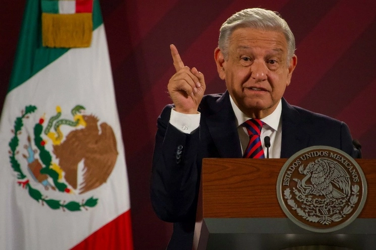 El presidente Andrés Manuel López Obrador, durante su conferencia desde Palacio Nacional, el 31 de agosto de 2023. Foto Cuartoscuro  