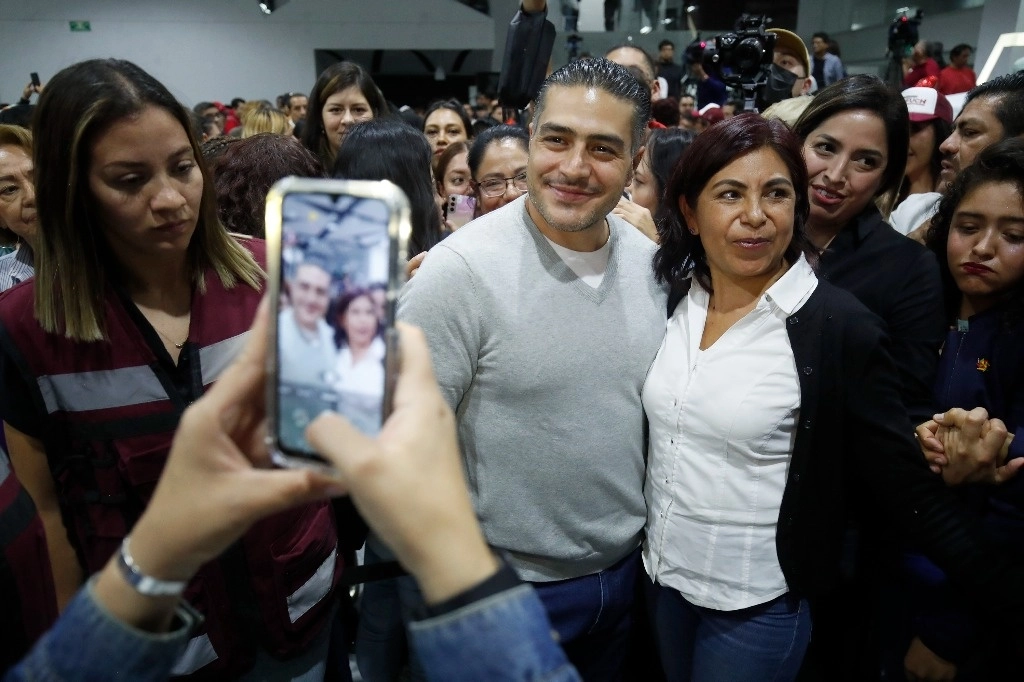 Omar García Harfuch dijo que lleva la ventaja en la preferencias electorales en la CDMX. Foto Cristina Rodríguez