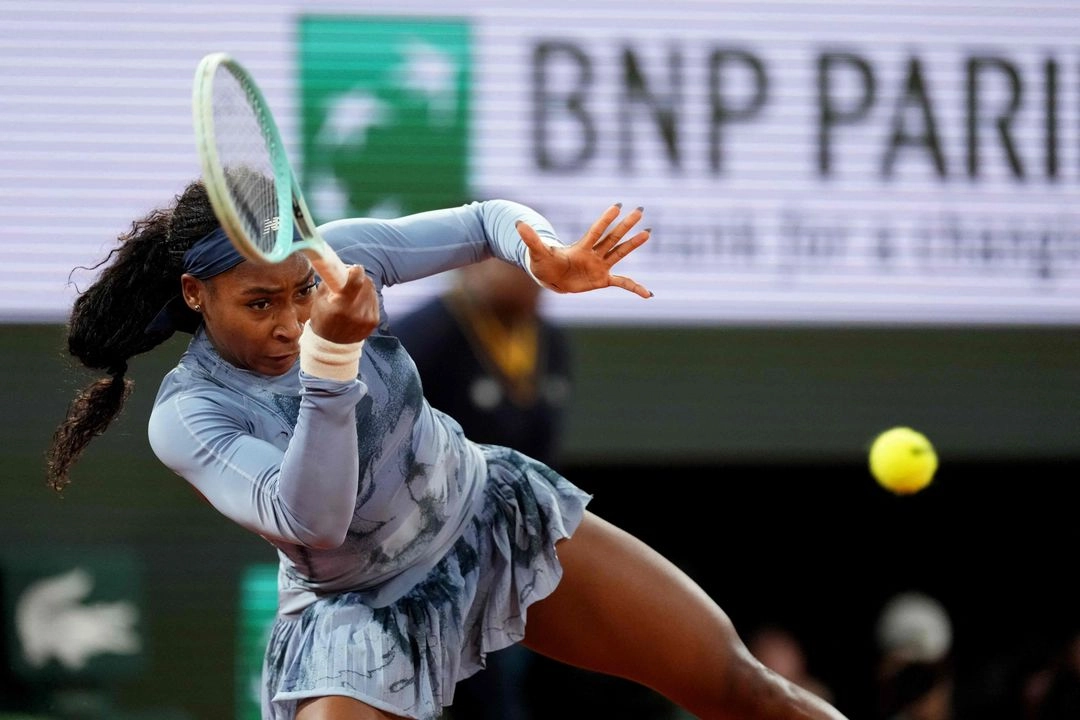 Más de la mitad de los puntos de Gauff (en la imagen) procedieron de errores de Keys, campeona del Abierto de Australia, mientras que la número dos del mundo cometió un total de 10 dobles faltas, el 4 de junio de 2025. Foto 