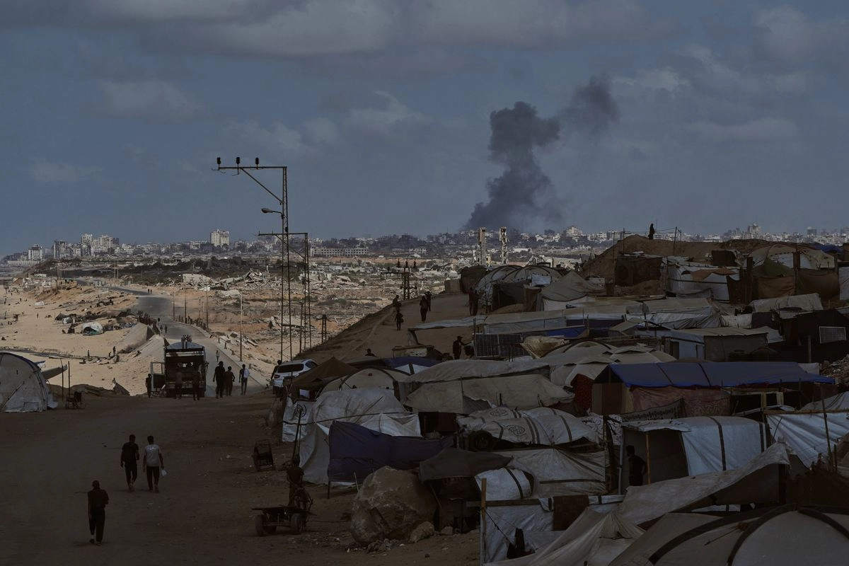 Ataque militar israelí en la ciudad de Gaza, el 5 de octubre de 2025.