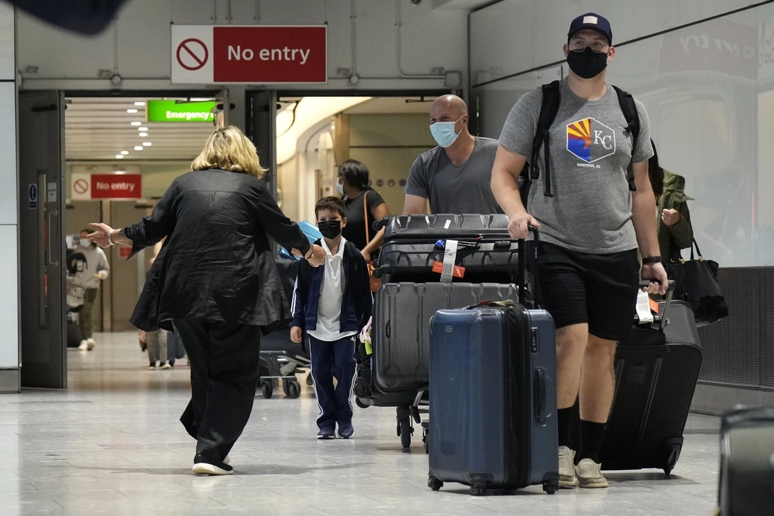 En la Terminal 5 del aeropuerto Heathrow en Londres, Inglaterra, el 2 de agosto de 2021. Foto Ap 