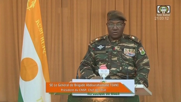 El general Abdourahamane Tiani,  asumió el poder de Níger tras un golpe de Estado. Foto Afp