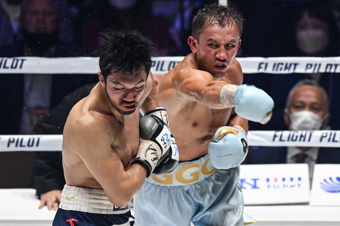 Gennady Golovkin mandó a la lona al japonés Ryota Murata. Foto Afp