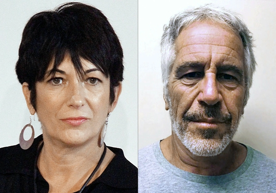 (Izq.) Ghislaine Maxwell durante un evento en Nueva York, el 20 de septiembre de 2013 y Jeffrey Epstein (der.) en una foto sin fecha obtenida el 11 de julio de 2019 del Registro de Delincuentes sexuales del estado de Nueva. Foto Afp 