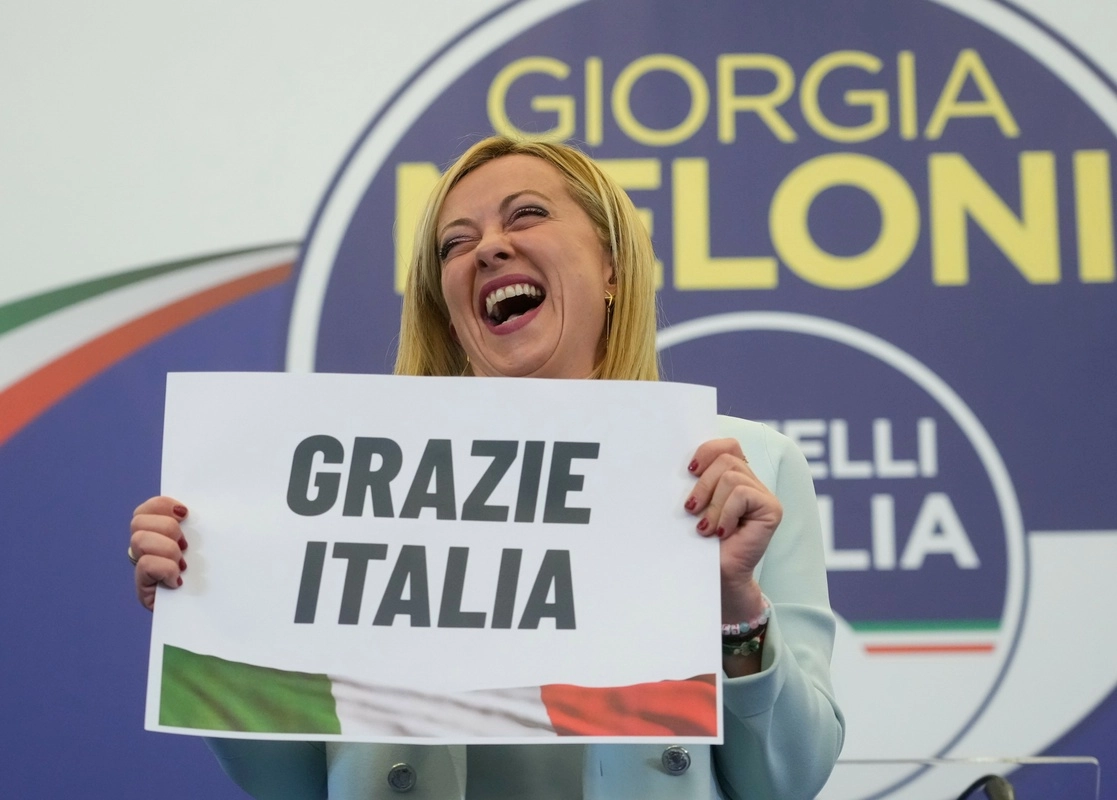 Giorgia Meloni, líder del partido con raíces neofascistas Hermanos de Italia. Foto Afp