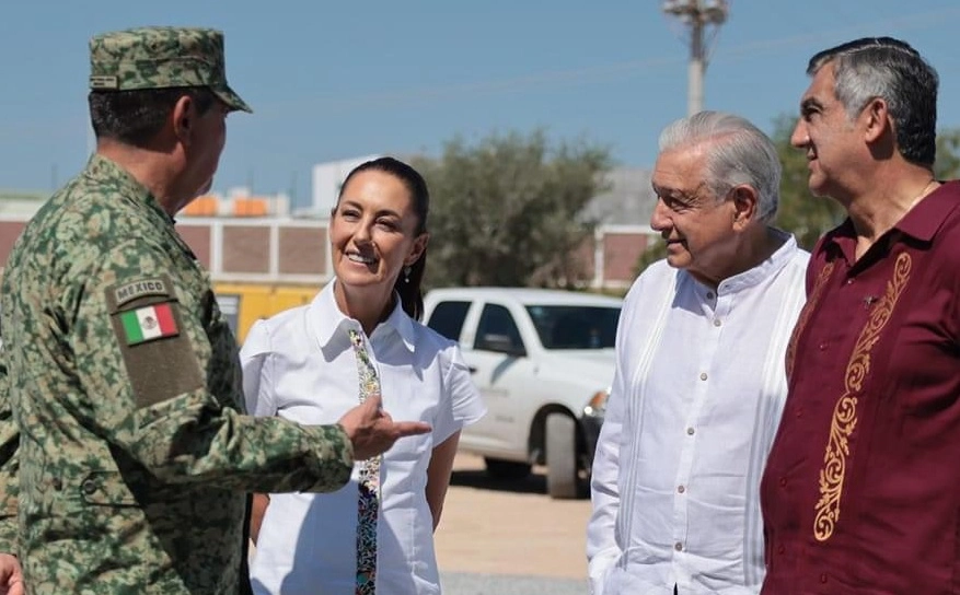 La virtual presidenta electa, Claudia Sheinbaum, acompañó al presidente Andrés Manuel López Obrador en su gira en el norte del país. Foto: Facebook Claudia Sheinbaum 