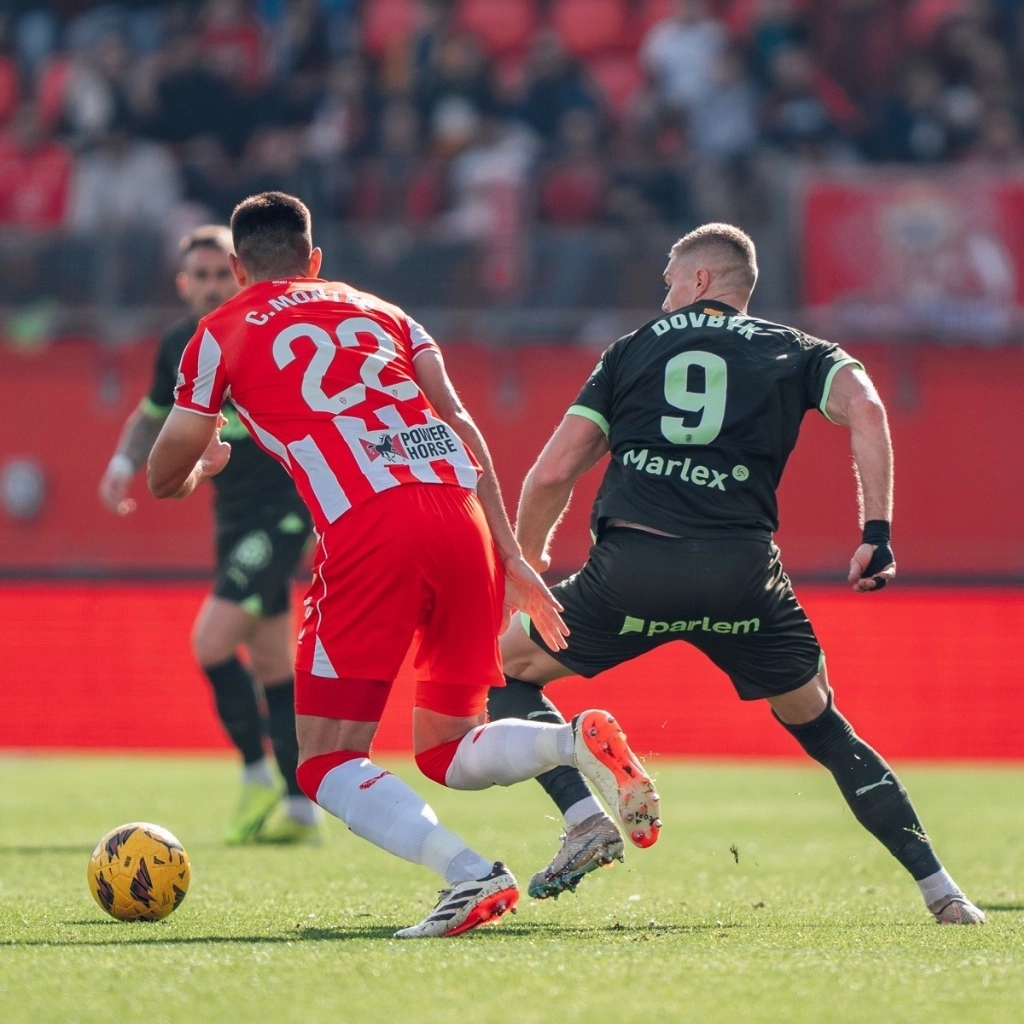 Girona y Almería repartieron puntos en el duelo de la fecha 20 de La Liga. Foto Tomada de X @GironaFC 