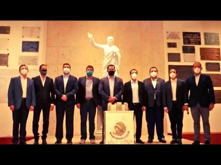 Gobernadores del PAN destacaron que un nuevo acuerdo fiscal va a generara mayores beneficios sociales. Foto tomada del Twitter @GOAN_MX
