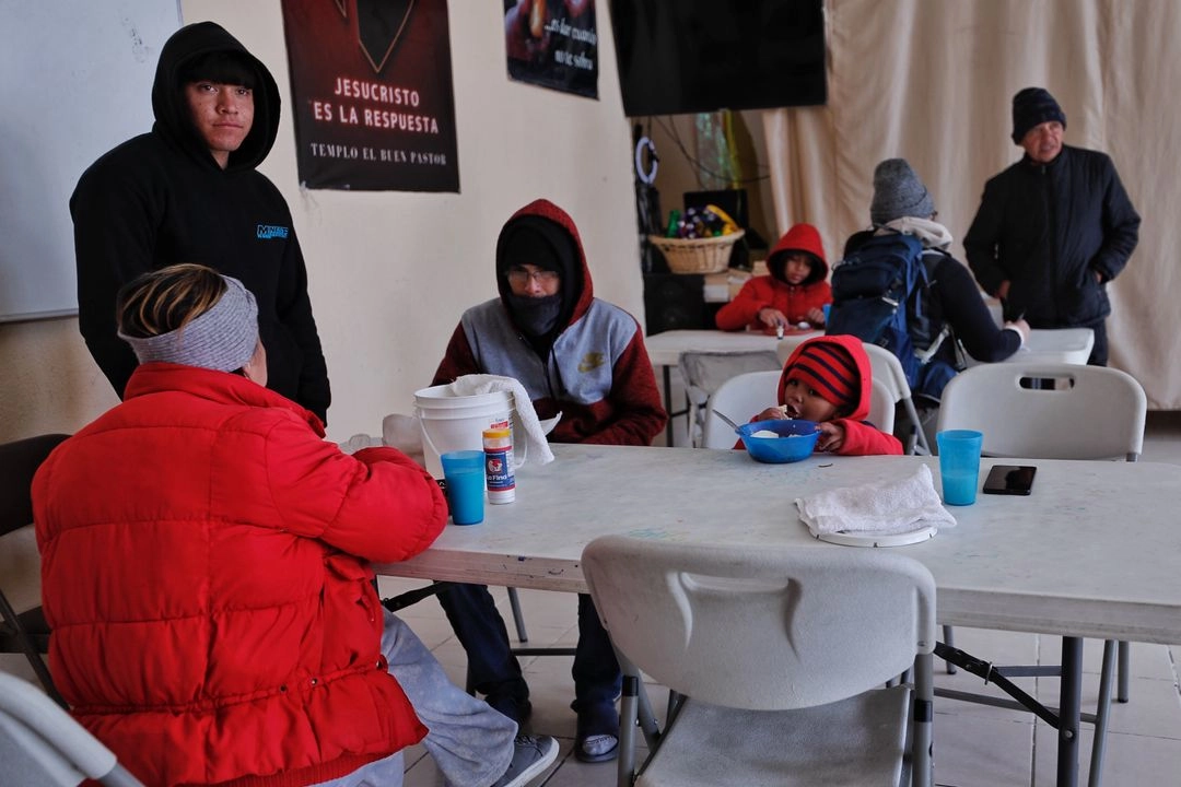 Aspectos del albergue El Buen Samaritano en Ciudad Juárez, Chihuahua, con espacio para 180 migrantes deportados, el 21 de enero de 2025. Foto 