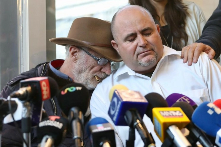 El activista Javier Sicilia y Julián LeBarón, en conferencia de prensa. Foto Luis Castillo
