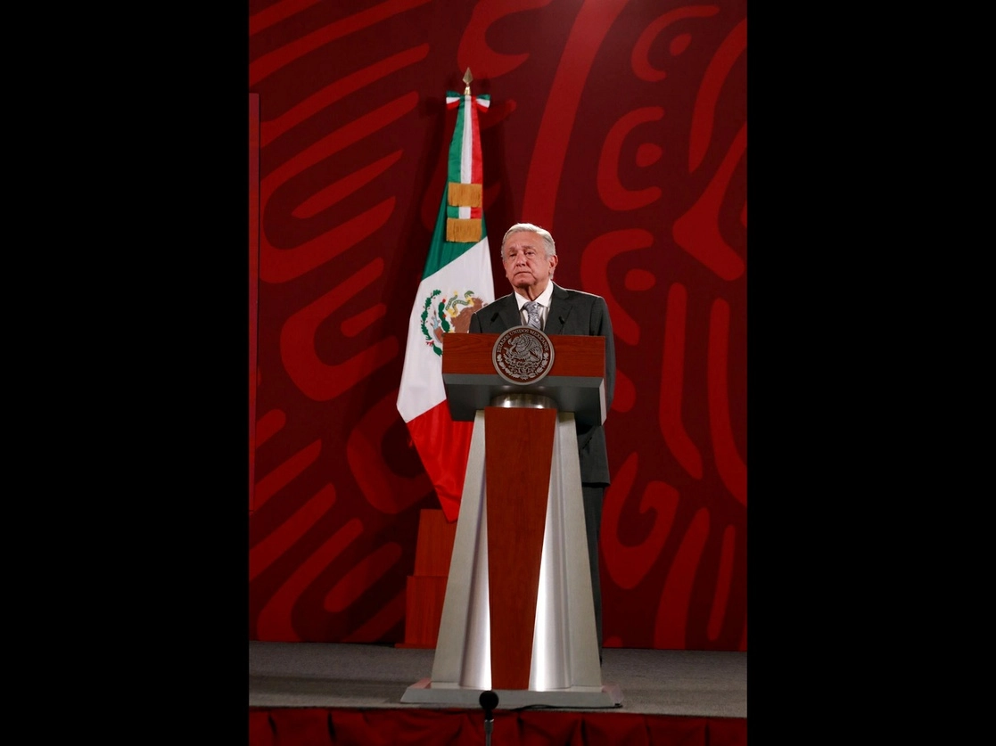 El presidente Andrés Manuel López Obrador durante su conferencia matutina en Palacio Nacional, en la Ciudad de México, el 22 de agosto de 2022. Foro Luis Castillo 