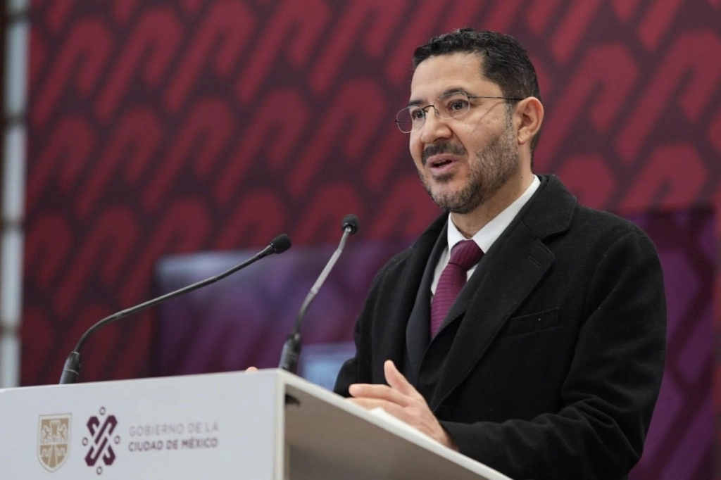 Martí Batres, jefe de Gobierno de la CDMX, en conferencia este jueves 7 de diciembre de 2023. Foto Cuartoscuro