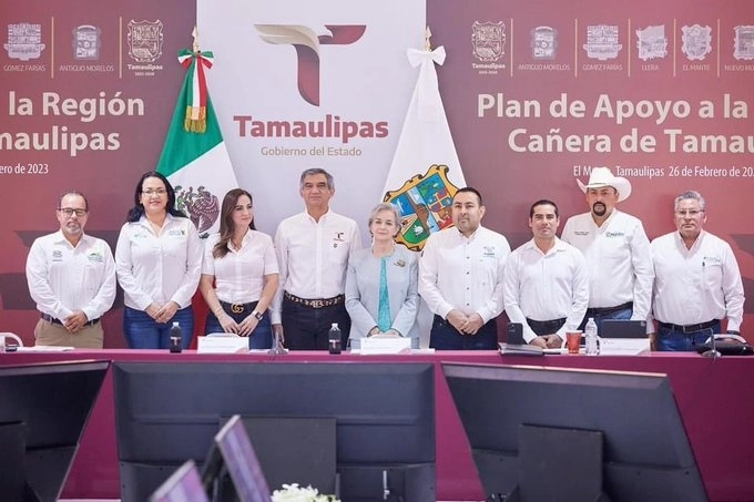 El gobernador de Tamaulipas presentó un proyecto de reactivación económica de la zona cañera. Foto @gobtam