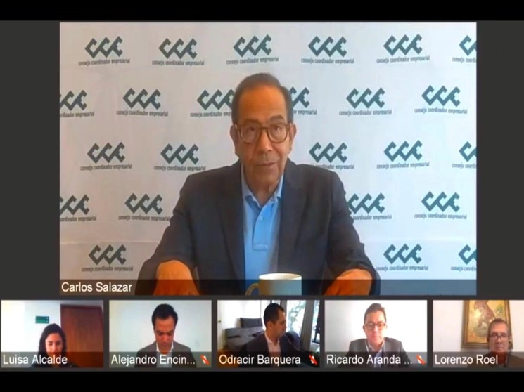 Carlos Salazar Lomelín, presidente del CCE, dijo que el instrumento fue construido en coordinación con la Secretaría de Economía y la Secretaría del Trabajo. Imagen tomada del Twitter de @cceoficialmx