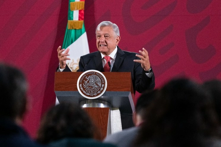 El presidente Andrés Manuel López Obrador durante conferencia de prensa matutina. Foto Pablo Ramos