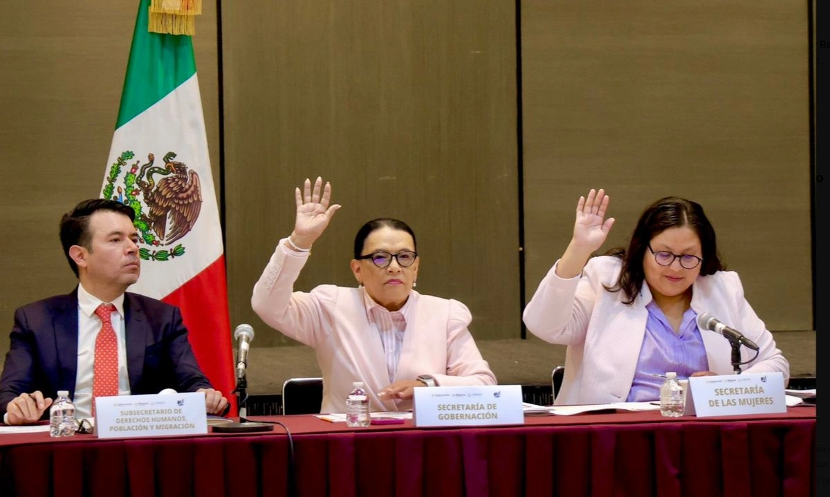 La titular de Gobernación, Rosa Icela Rodríguez encabezó la reunión del Grupo Interinstitucional para la Prevención del Embarazo en Adolescentes. Foto 

