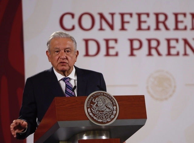 El presidente Andrés Manuel López Obrador durante conferencia de prensa. Foto Guillermo Sologuren 
