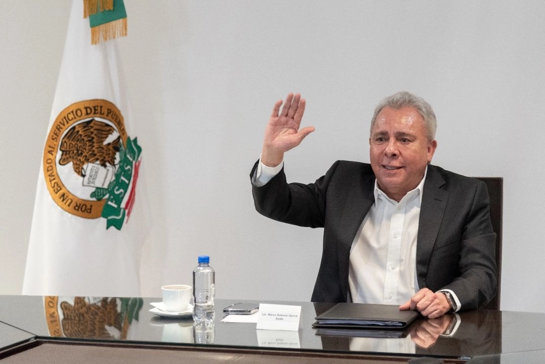 El líder nacional de la FSTSE, Marco Antonio García Ayala en imagen de archivo. Foto tomada de la cuenta de X 