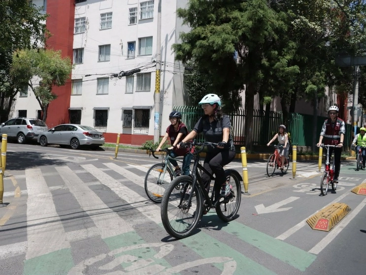 “La Ciclovía Metropolitana tiene una longitud de 4.2 kilómetros en el Estado de México y 7.7 kilómetros en la Ciudad de México. Foto GCDMX