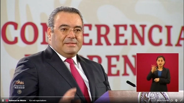 El procurador fiscal de la federación, Carlos Romero Aranda en la conferencia matutina del pasado 23 de junio. Foto @GobiernoMX