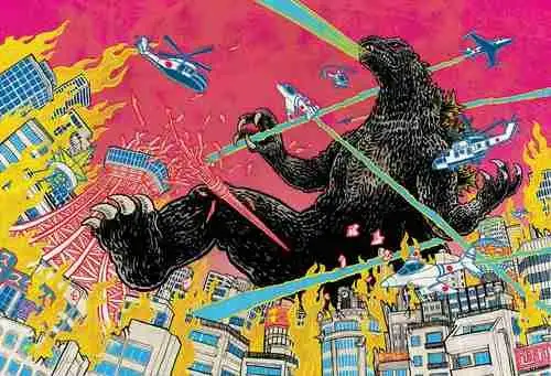El dinosaurio japonés ha estelarizado filmes, cómics y series animadas. Foto Imagen cortesía del MNCM