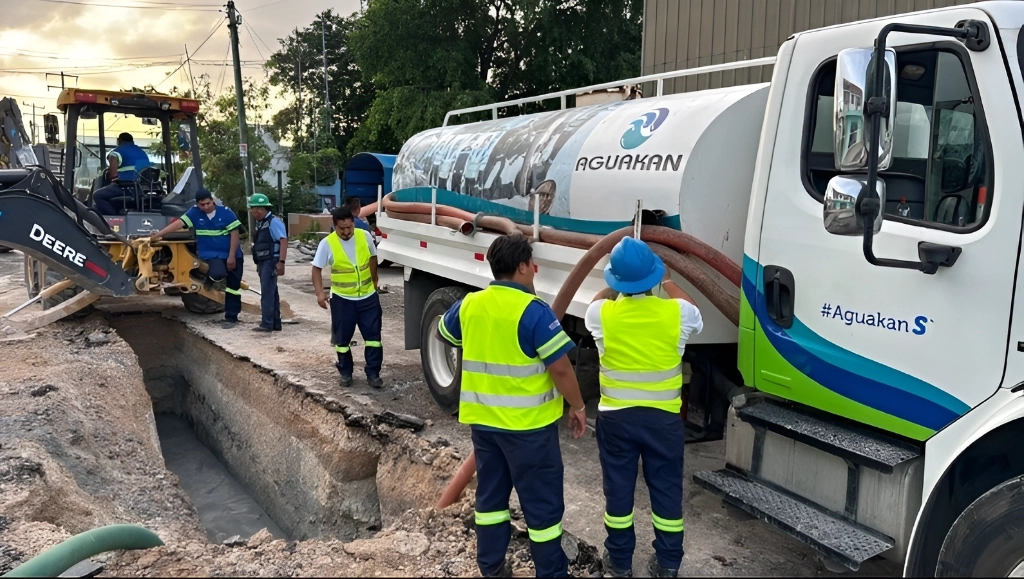 En Quintana Roo y Puebla, las empresas que administran el recurso, Aguakán y Concesiones Integrales, respectivamente, son objeto de reclamos de diversos sectores por abusos y mal servicio. Foto tomada de Facebook @DHCAGUAKAN