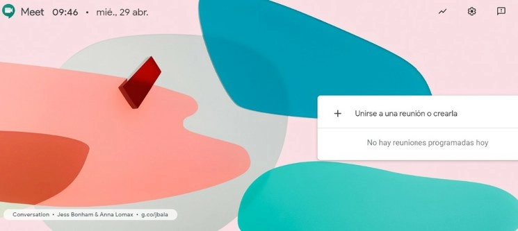 Google informó que se podrán celebrar pronto videoconferencias gratuitas en Meet, convirtiendo esta herramienta, hasta ahora solo para empresas, en un gran rival para Zoom y otras aplicaciones deseosas de captar usuarios en mitad de la pandemia. Imagen tomada del sitio https://meet.google.com/