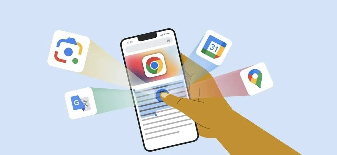 Gráfico de funciones de Google en un teléfono. Foto