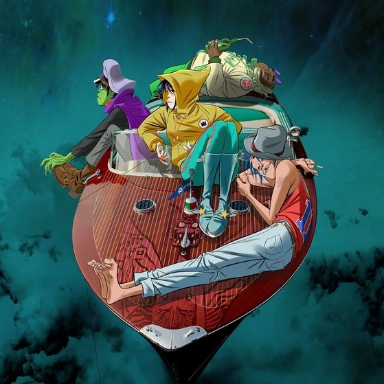 En el video de la pieza se puede ver a  Albarn y Diawara arriba de una lancha, en el Lago Como, junto a los demás integrantes de la banda. Foto Facebook @Gorillaz