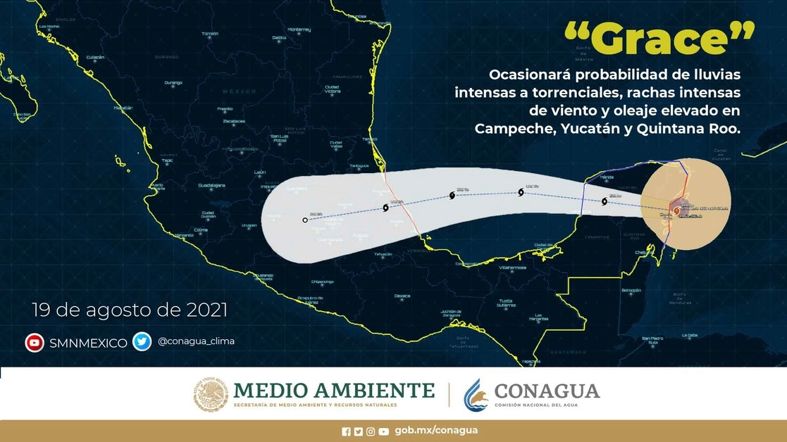 Las lluvias podrían provocar deslaves, incremento en los niveles de ríos y arroyos e inundaciones en zonas bajas. Imagen Cortesía SMN
