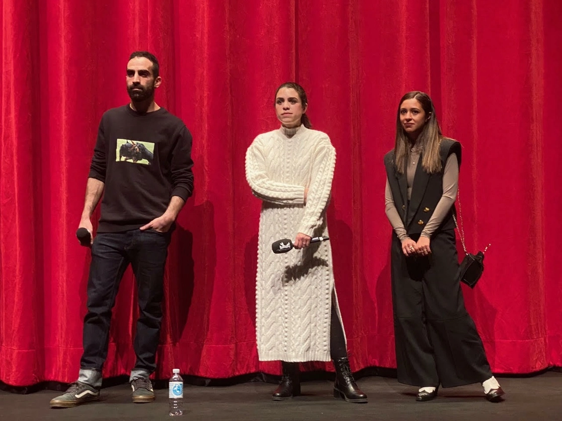 El realizador David Zonana y su equipo de producción en el certamen alemán. Foto Alia Hartmann 