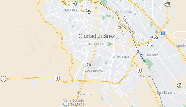 El ataque a un bar de Ciudad Juárez dejó como saldo tres personas muertas y siete más heridas. Foto Google Maps