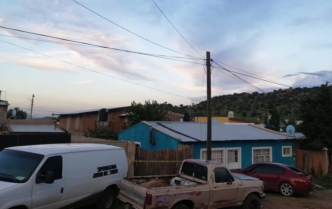 Fachada del domicilio en Ciudad Cuauhtémoc, Chihuahua, donde un grupo armado asesino a nueve personas de entre 18 y 36 años. Foto Cortesía Fiscalía Chihuahua