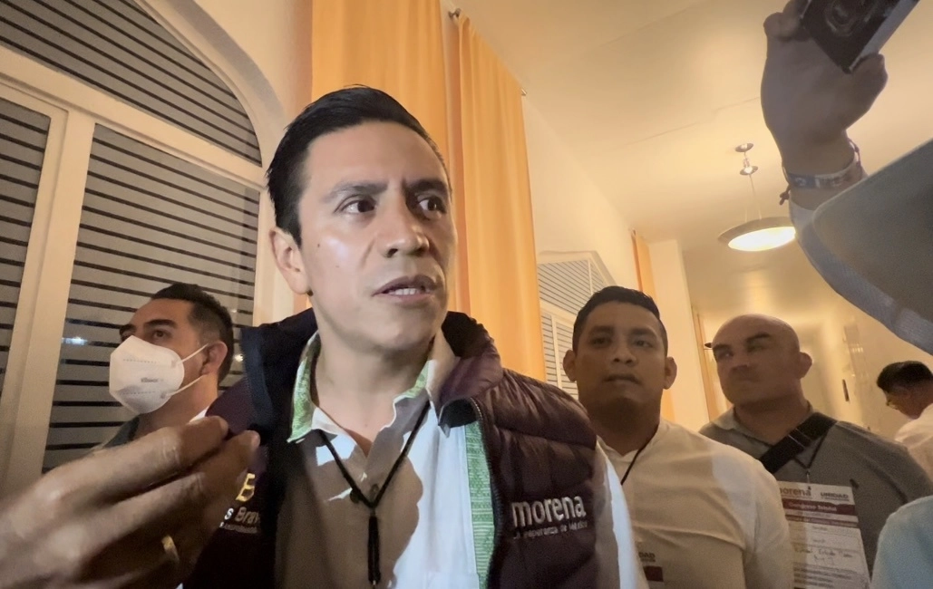 Ulises Bravo, en el pasado congreso estatal de Morena, el pasado 27 de agosto. Foto Rubicela Morelos