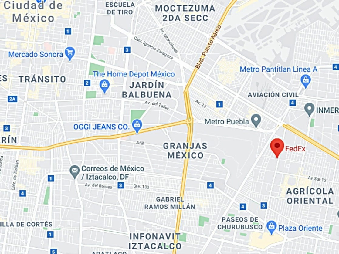 Los ladrones desactivaron las dos cámaras de videovigilancia del Centro de Control y Comando C2-Norte ubicadas en la calle Oriente 233, de la colonia Agrícola Oriental en Iztacalco, Ciudad de México, el 19 de enero de 2021. Imagen tomada de Google Maps