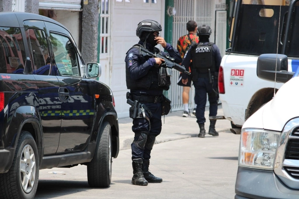 Vigilancia policiaca en Celaya, Guanajuato. Foto Cuartoscuro / archivo 