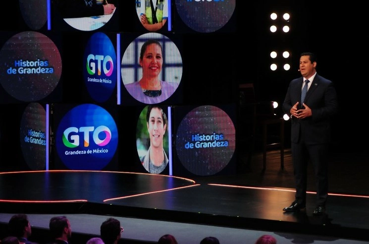 El gobernador de Guanajuato durante su segundo informe de gobierno. Foto Carlos García/ Archivo