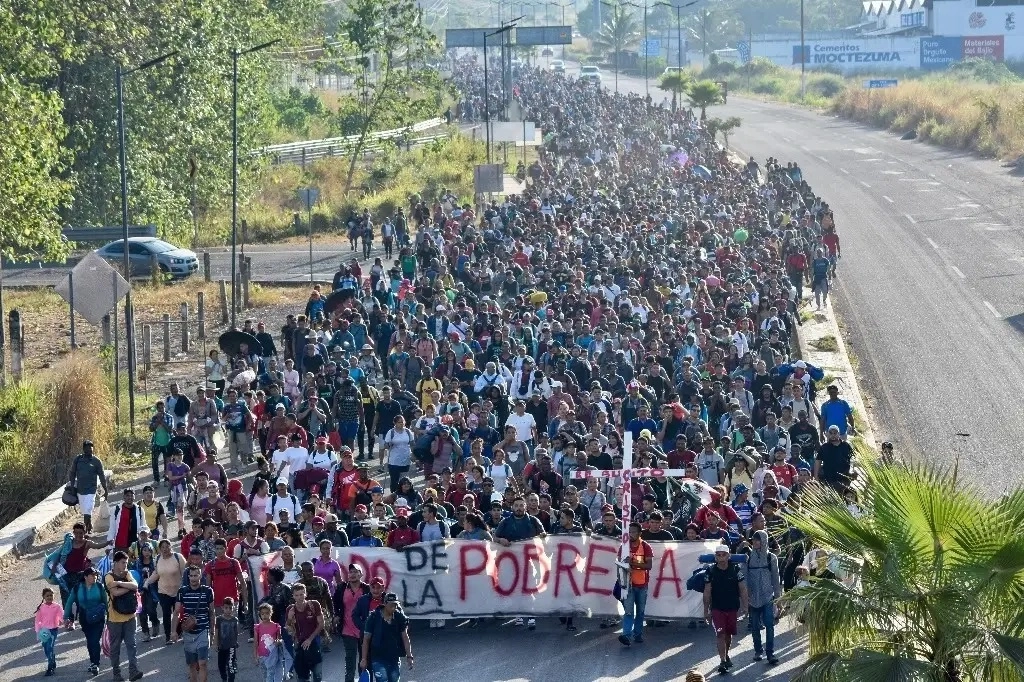 Caravana Migrante en Tapachula, Chiapas, México en imagen de archivo. Foto Edgar Hernández Clemente/ Ap
