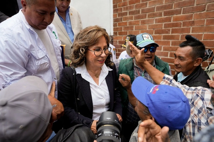Sandra Torres en un evento político. Foto Ap