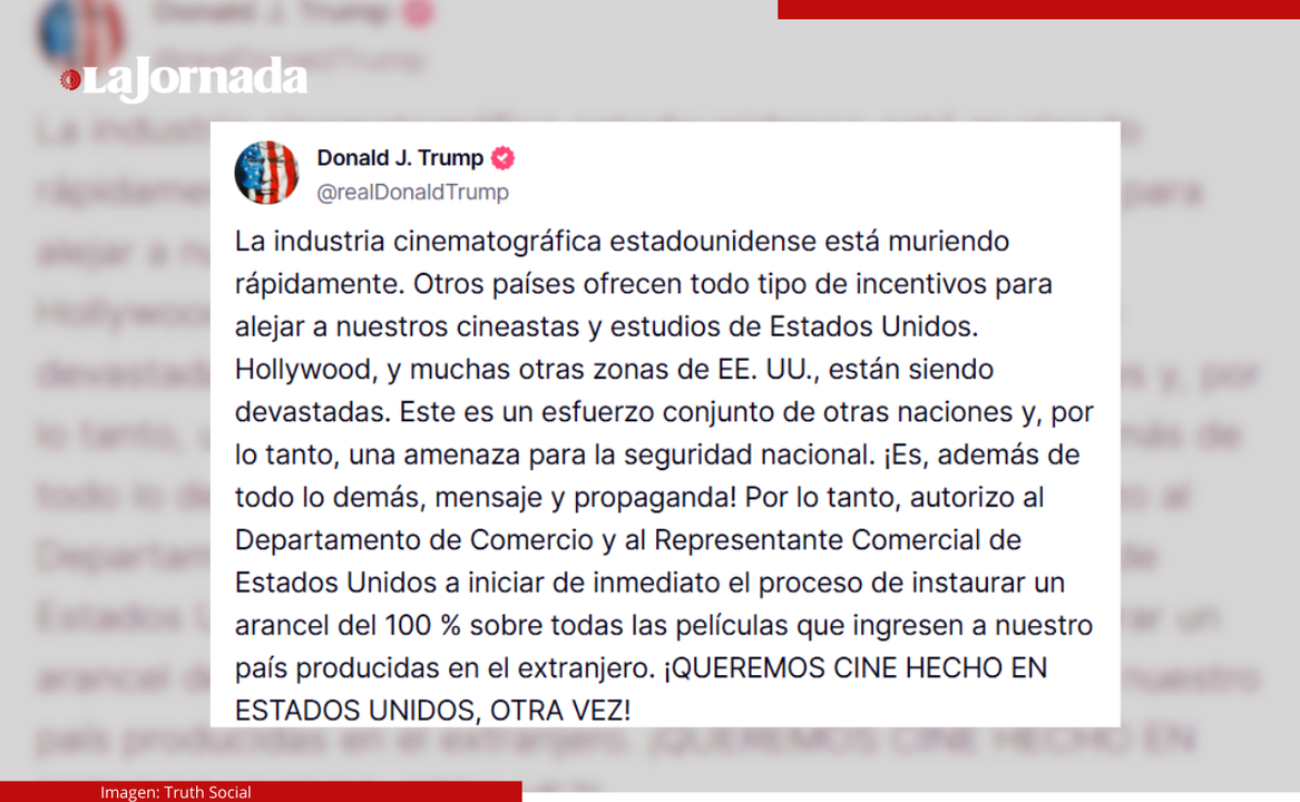 Kommerzieller Krieg: Trump kündigt 100% Tarife für ausländische Filme an