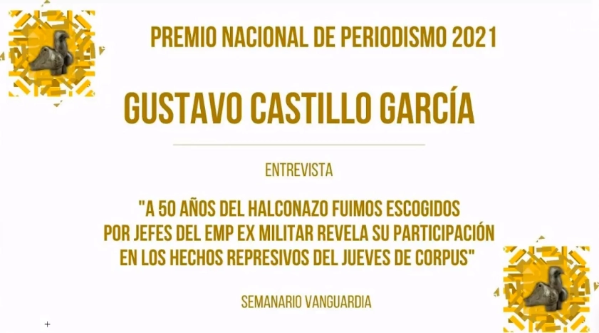 La ceremonia de entrega se realizó de manera virtual. En esta edición del premio se postularon más de mil trabajos, se informó. Imagen tomada de la transmisión en vivo 