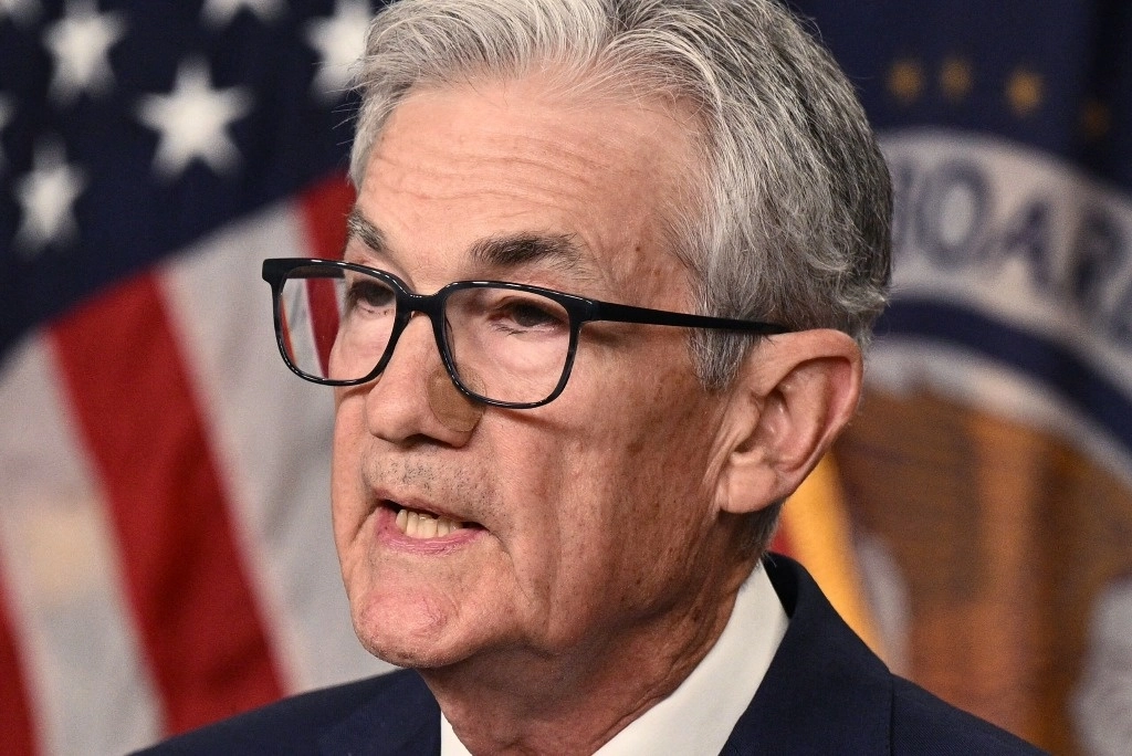 El presidente de la Reserva Federal, Jerome Powell, durante una conferencia después de la reunión de política monetaria en Washington, el 12 de junio de 2024. Foto Afp