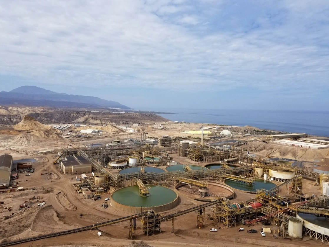 La minera El Boleo, en Santa Rosalía, Baja California Sur, en una imagen panorámica. Foto Gobierno de Baja California Sur
