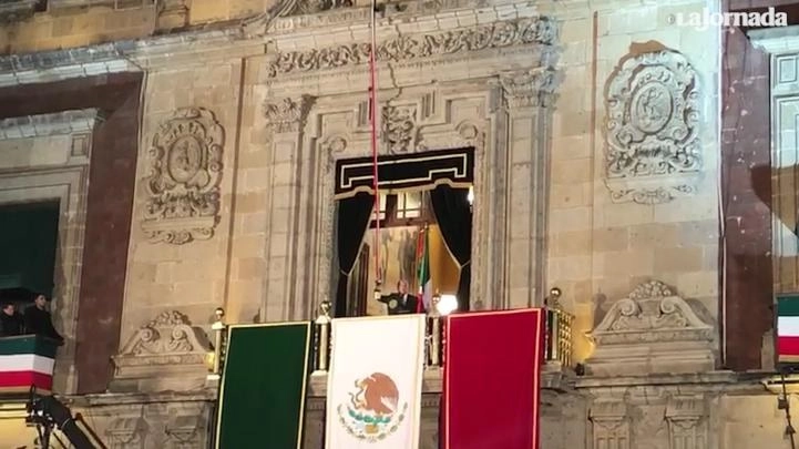 El 'Grito' de Independencia el 15 de septiembre de 2019. Foto La Jornada 