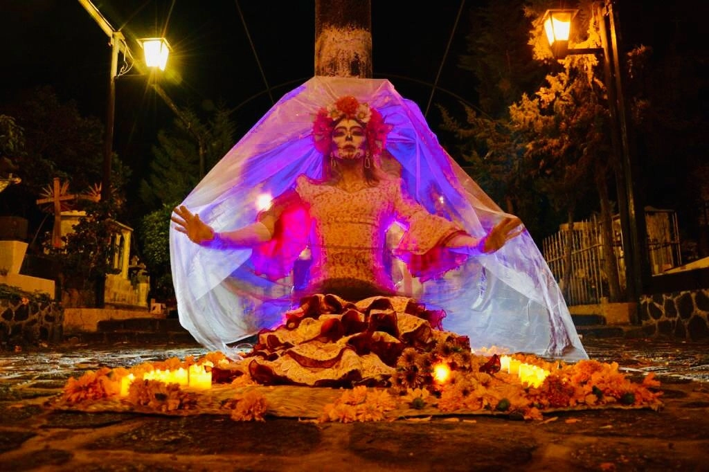 Representación del Día de Muertos en esa demarcación. Foto cortesía Alcaldía Tláhuac