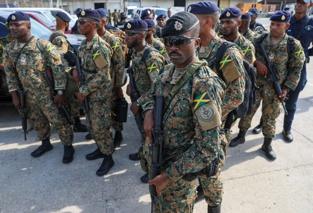 Policías del cuerpo internacional que apoyan en la seguridad de Haití. Foto Ap