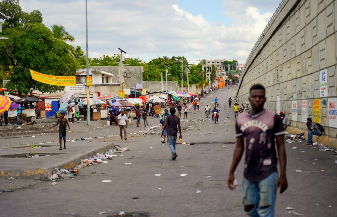Calles vacías en Puerto Príncipe debido a una huelga general. Foto Afp