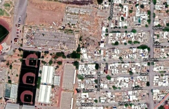 El hallazgo fue hecho en un domicilio de la calle Quinta de la Colonia La Compresora en Torreón. Captura de imagen de Google Maps